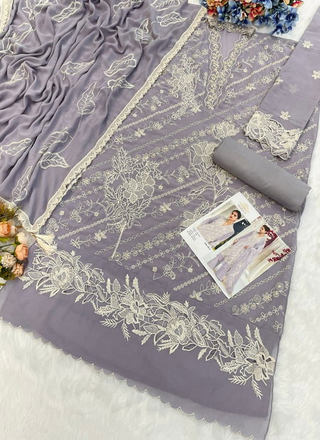 Maaria A 1181 Heavy Faux Georgette With Embroidery Work Dress Material Wholesale In India